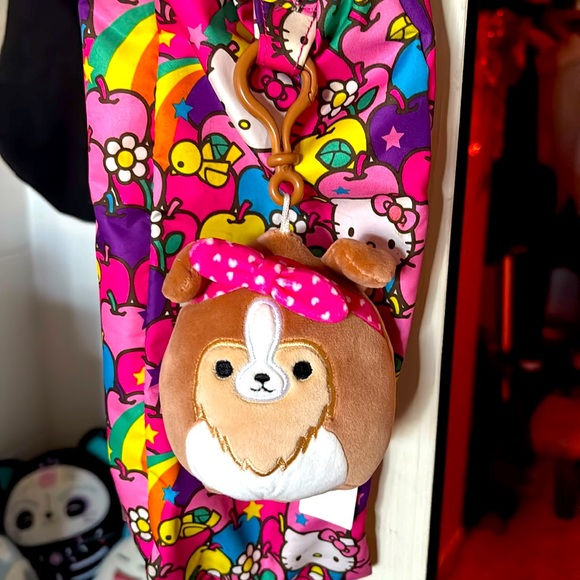Squishmallows Valentines Andres The Sheltie Clip-On - Small Dog Plush Toy